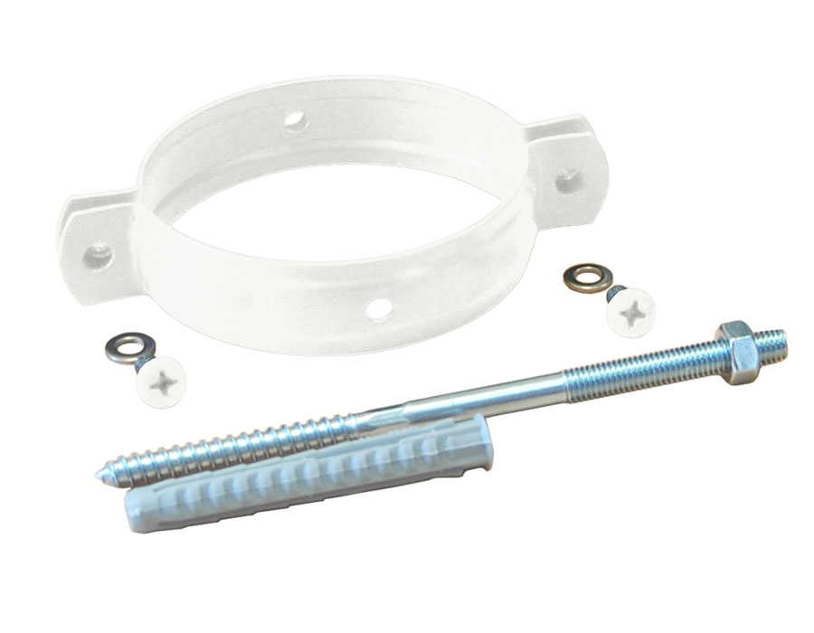 Хомут трубы на кирпич (метиз) металлический D90, винтовое соединение купить в Санкт-Петербурге