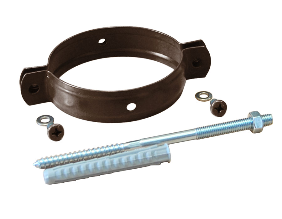 Хомут трубы на кирпич (метиз) металлический D90, винтовое соединение купить в Санкт-Петербурге