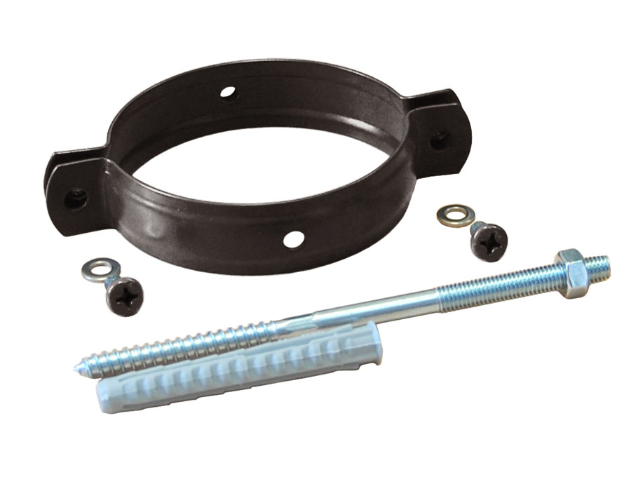 Хомут трубы на кирпич (метиз) металлический D90, винтовое соединение купить в Санкт-Петербурге