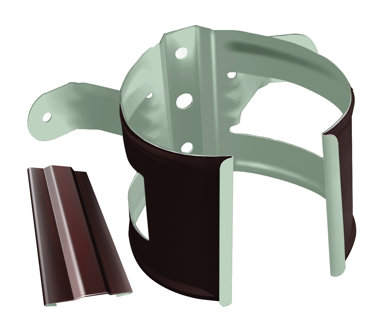 Хомут (кронштейн) трубы на дерево (уши) D90 GrandLine ПЭ купить в Санкт-Петербурге