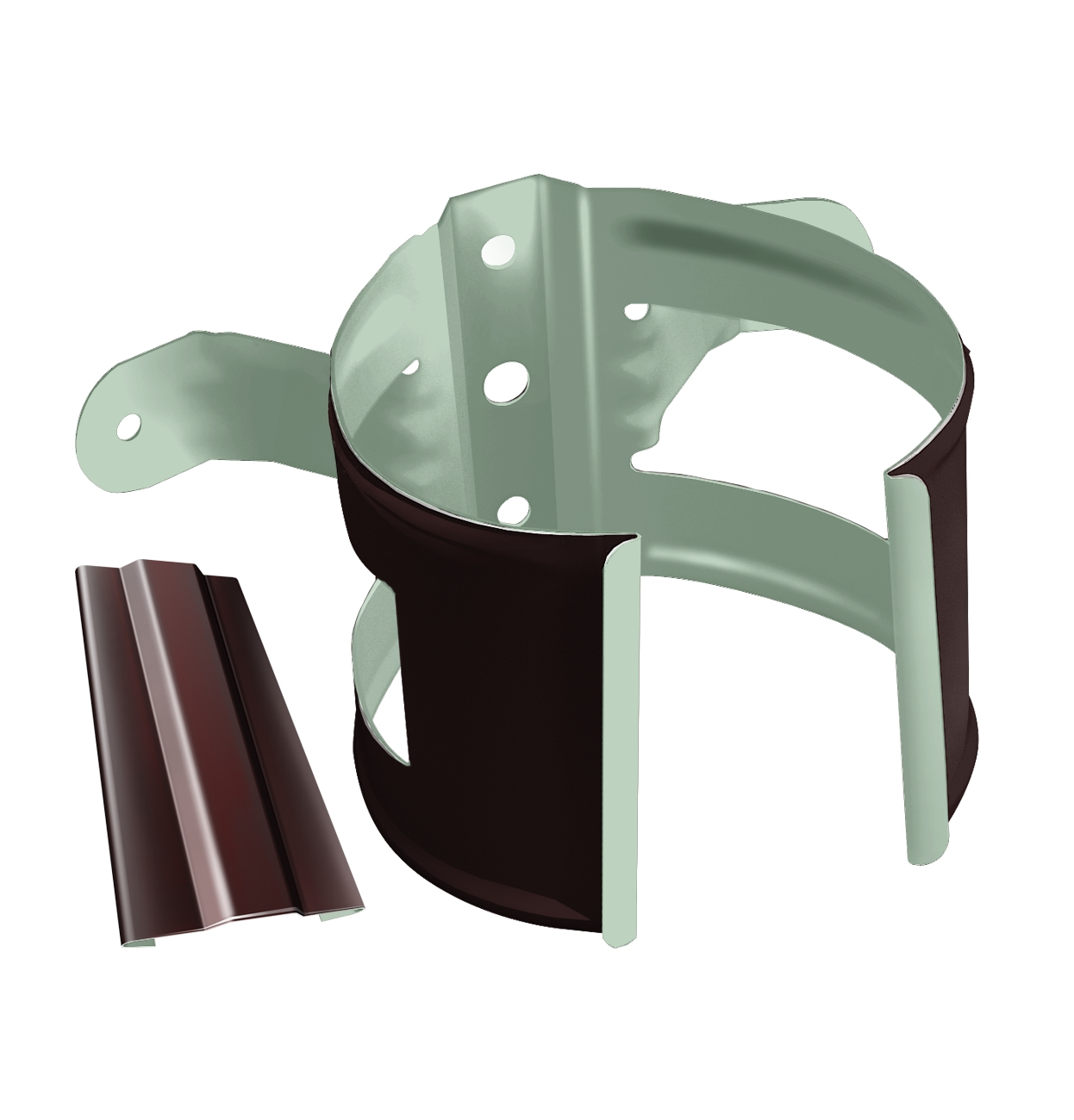 Хомут (кронштейн) трубы на дерево (уши) D100 GrandLine ПЭ купить в Санкт-Петербурге