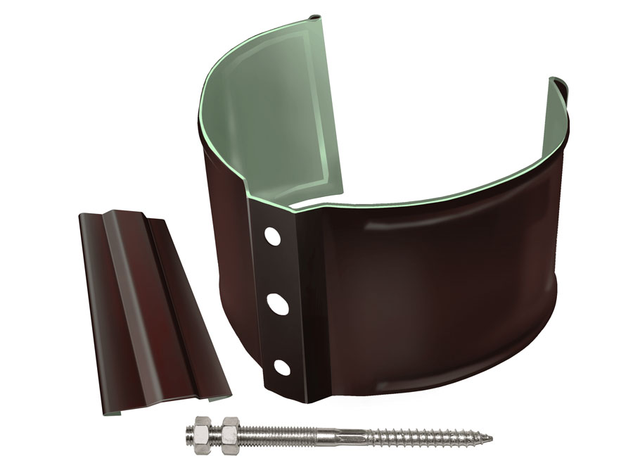 Хомут кронштейн трубы на кирпич метиз D90 GL ПЭ Matt купить в Санкт-Петербурге