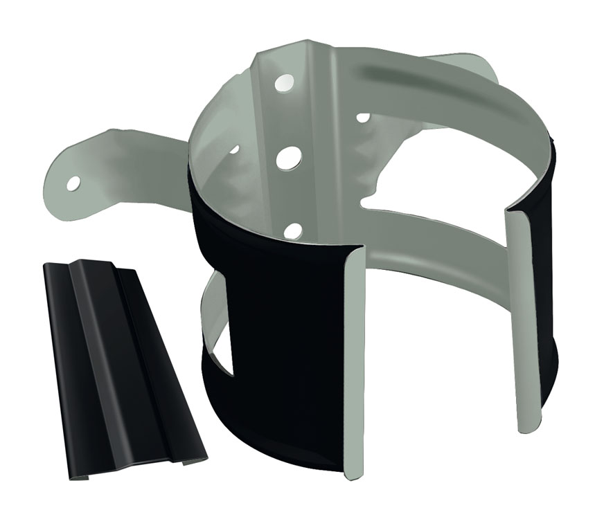 Хомут кронштейн трубы на дерево уши D90 GL ПЭ Matt купить в Санкт-Петербурге