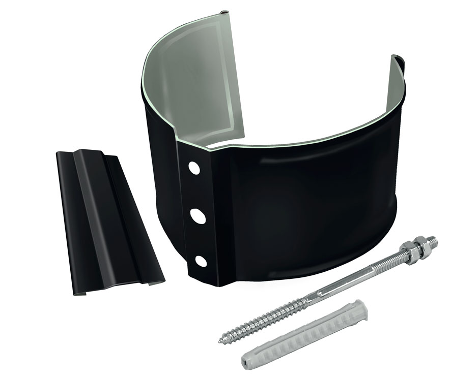 Хомут кронштейн трубы на кирпич метиз D90 GL ПЭ Matt купить в Санкт-Петербурге