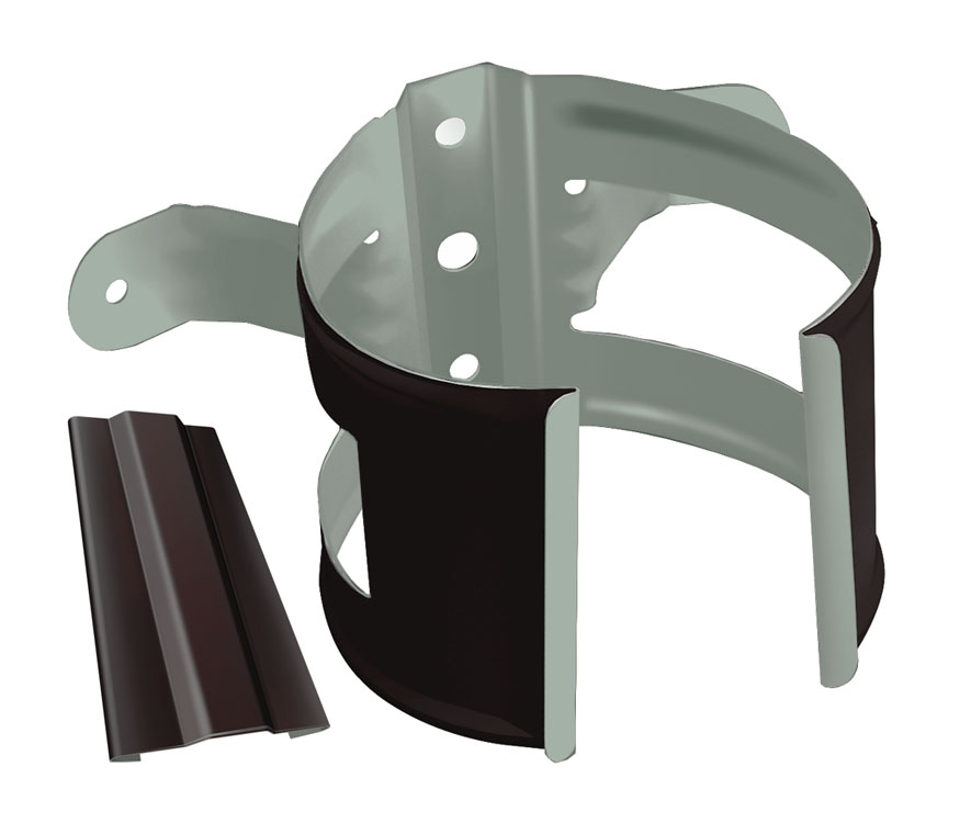 Хомут кронштейн трубы на дерево уши D90 GL ПЭ Matt купить в Санкт-Петербурге