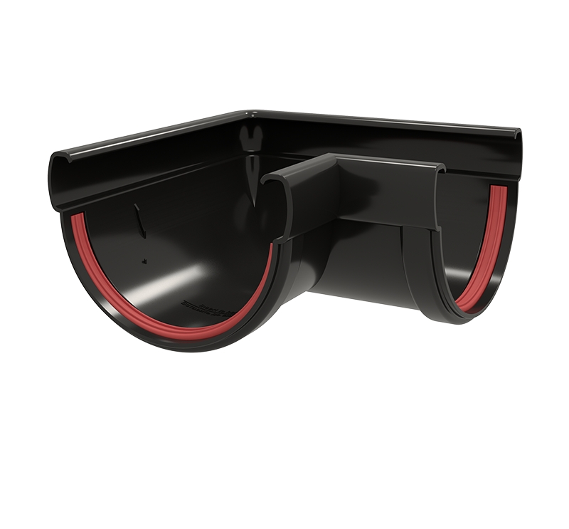 Угол желоба универсальный 90° D135 ПВХ GrandLine Дизайн купить в Санкт-Петербурге