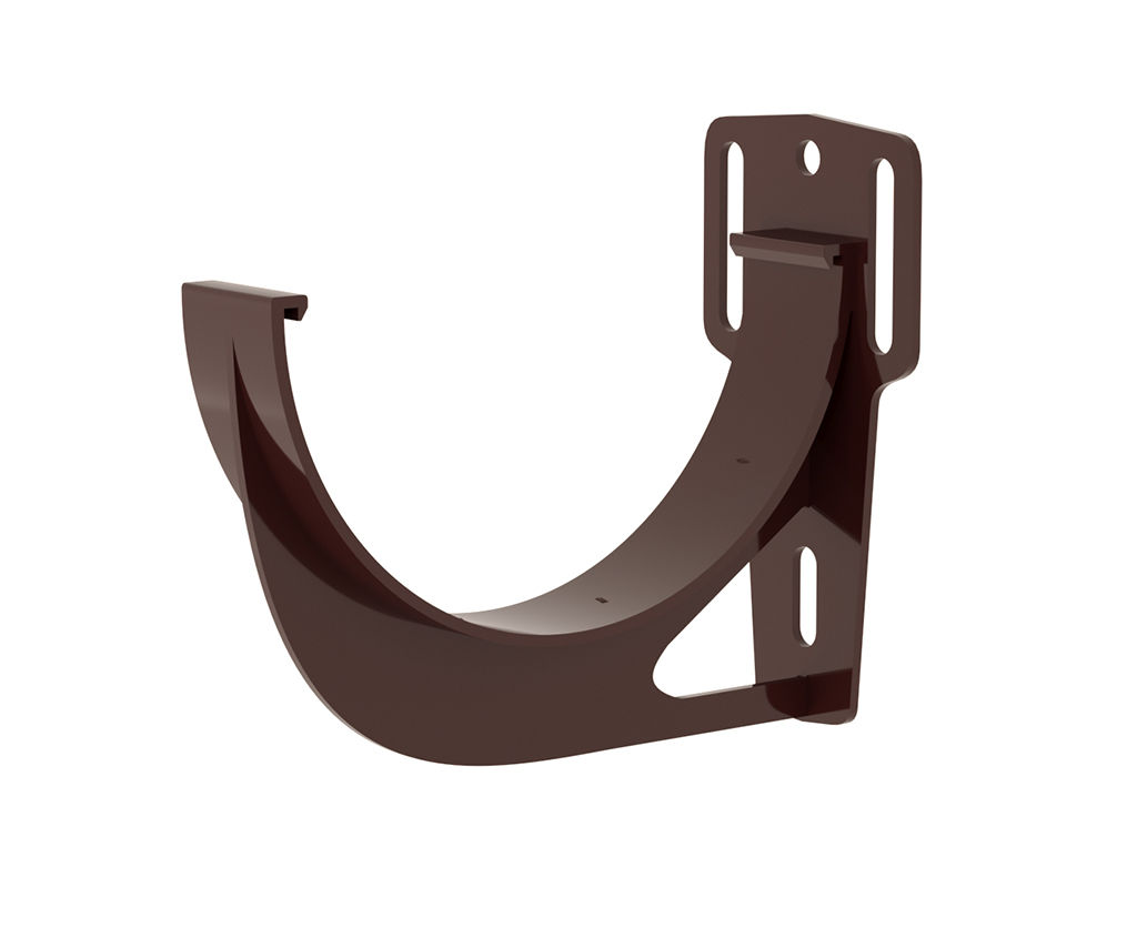 Кронштейн желоба slider пластиковый D120 шоколадный (8017) ПВХ GrandLine Классика купить в Санкт-Петербурге