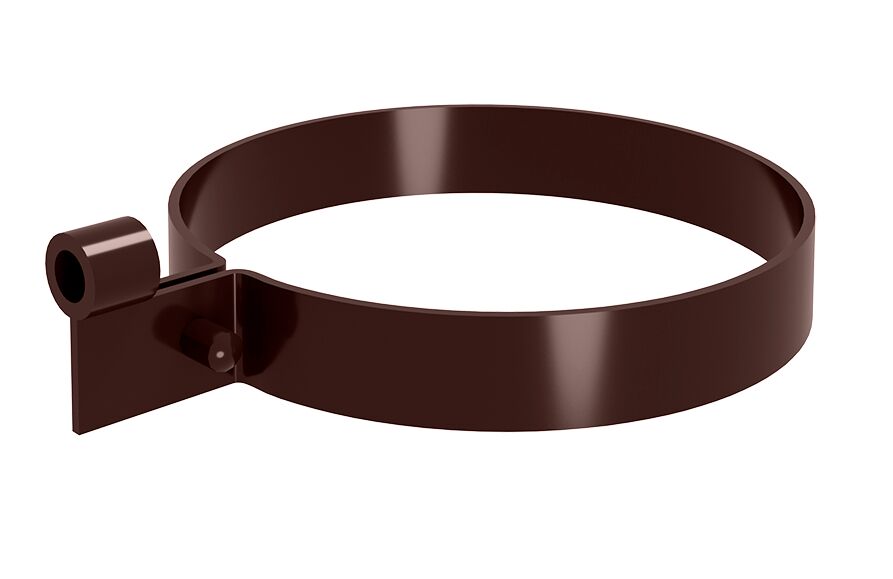 Хомут трубы пластиковый D90 шоколадный (8017) ПВХ GrandLine Дизайн/Классика купить в Санкт-Петербурге