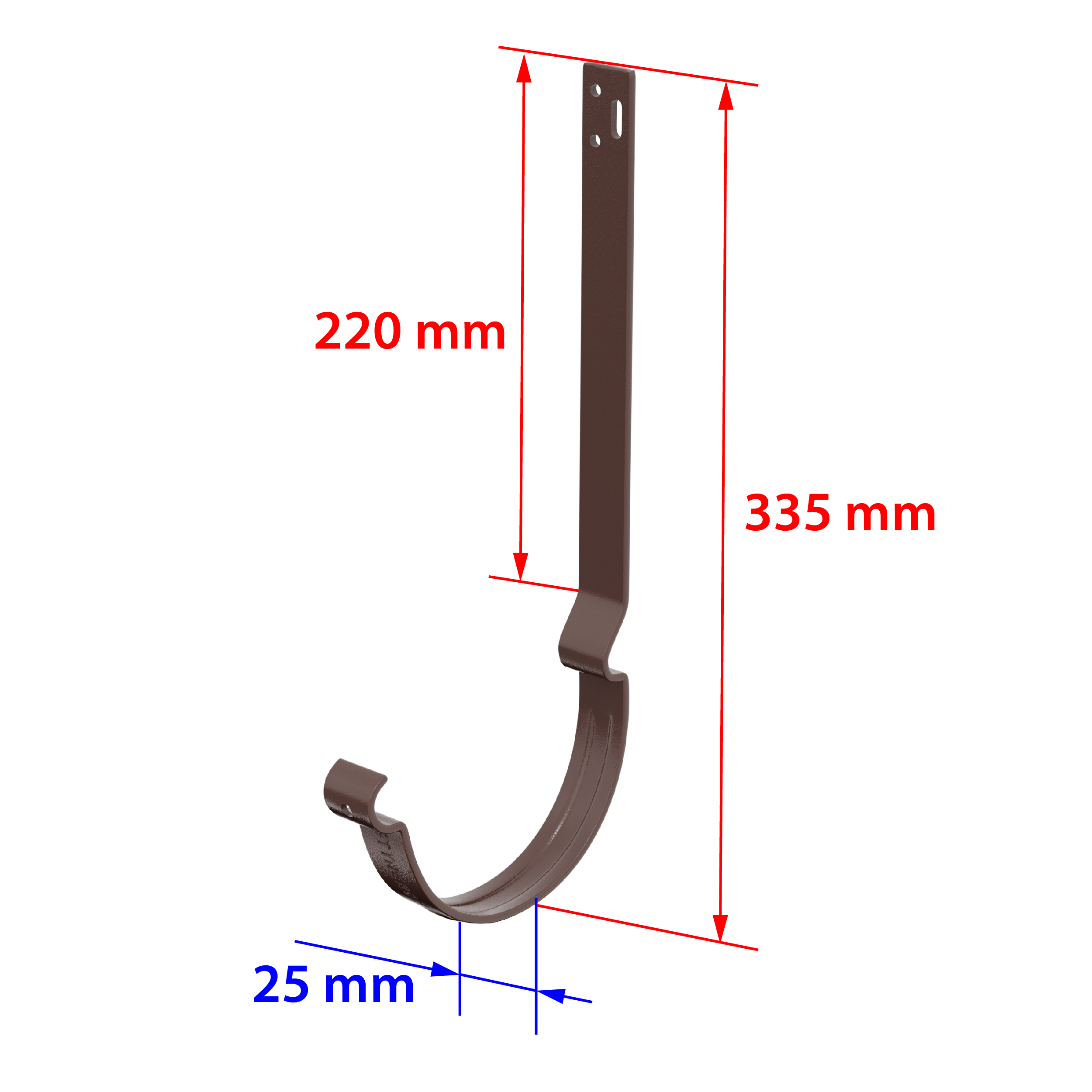 Кронштейн желоба длинный полоса 310мм D125 PU Stynergy купить в Санкт-Петербурге
