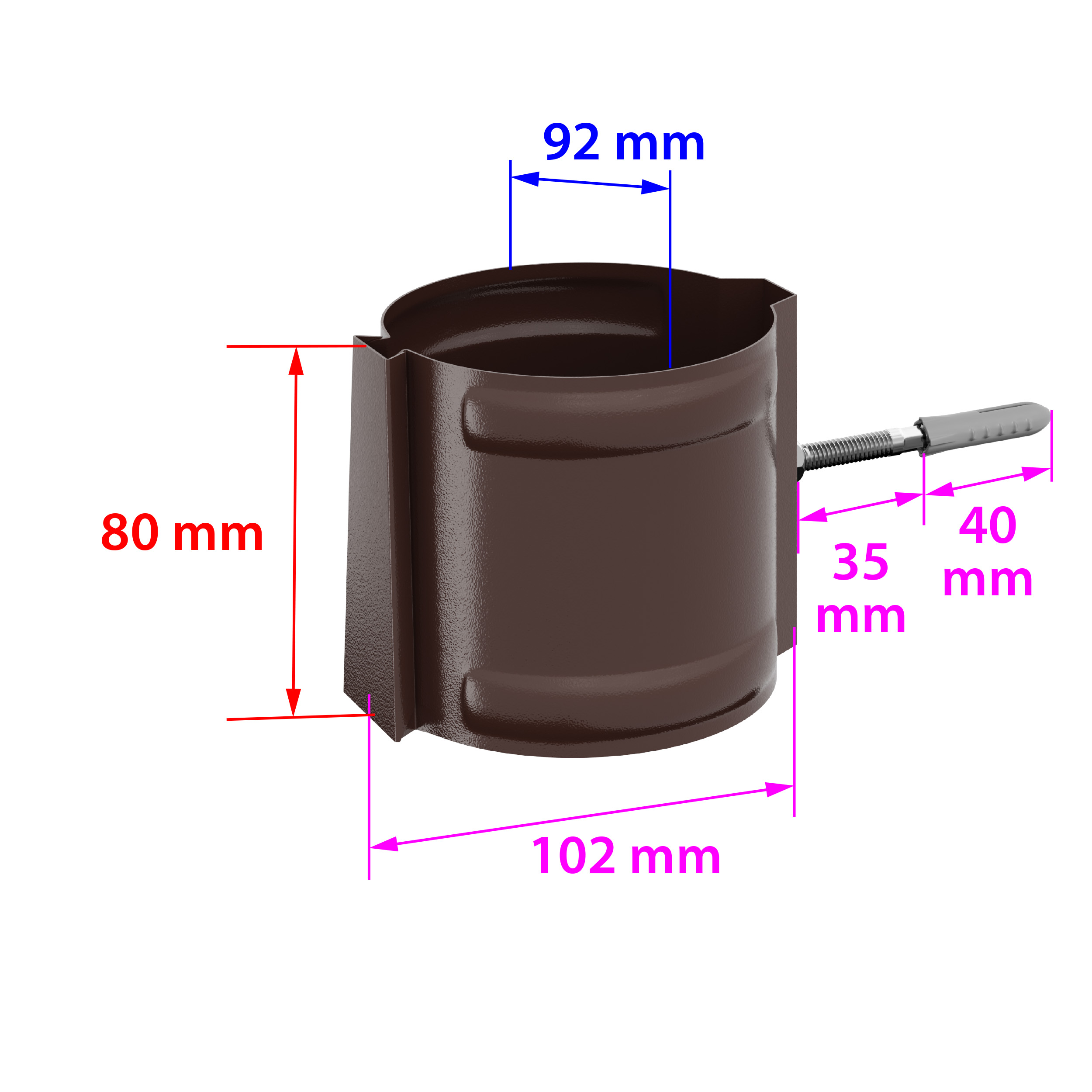 Хомут трубы на кирпич (клин) D90 PU Stynergy купить в Санкт-Петербурге