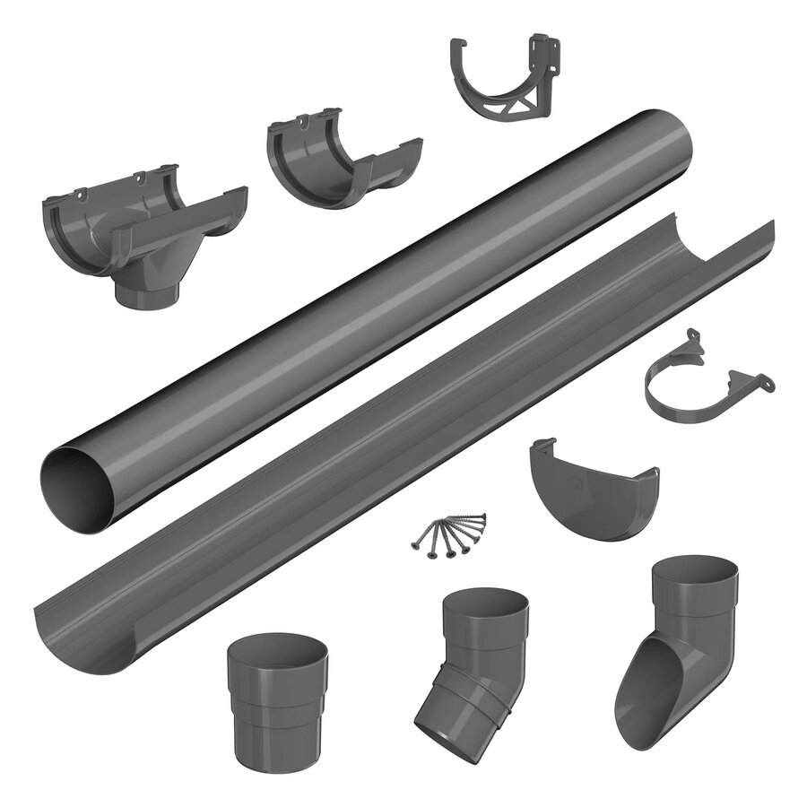 Комплект водосточной системы ТН ОПТИМА 120/80 мм, для ската 6м, (желоба 1,5м) купить в Санкт-Петербурге