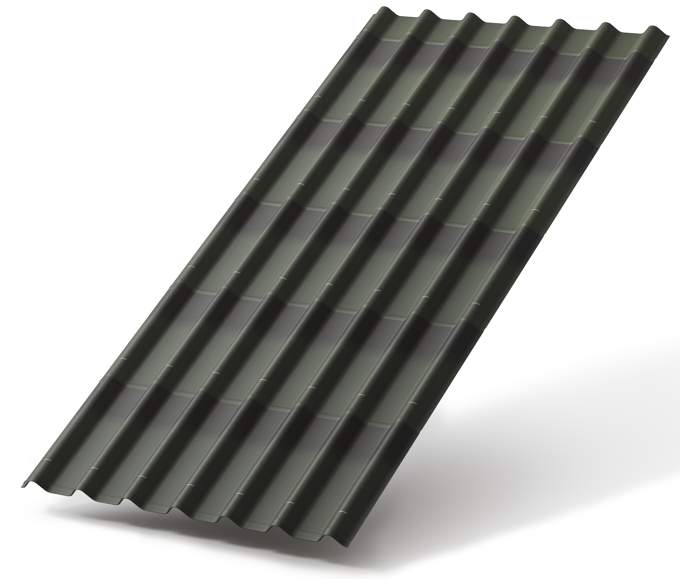 Черепица Ондулин NEW (3,3мм) зеленый (новое качество: толщина 3,3мм, усиленный краситель) купить в Санкт-Петербурге