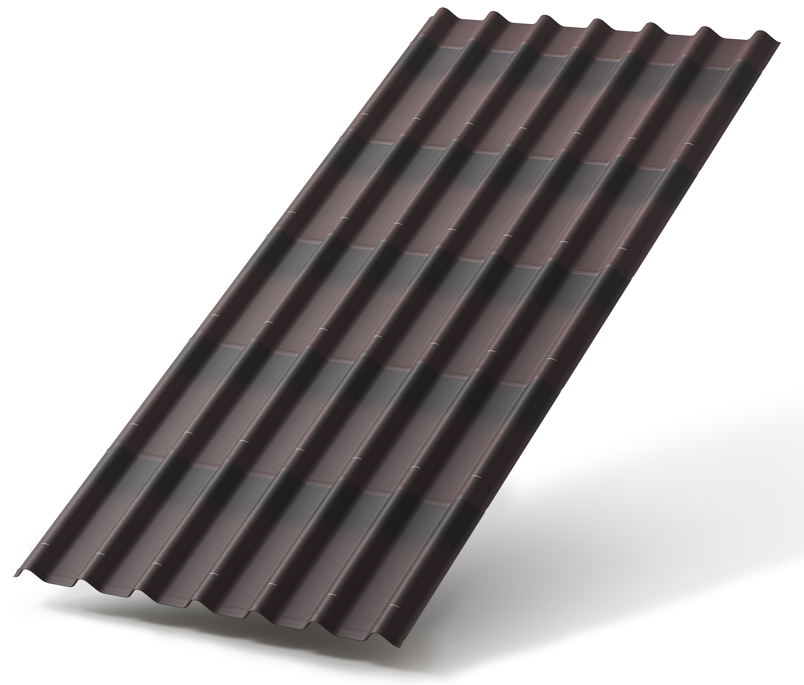 Черепица Ондулин NEW (3,3мм) коричневый  (новое качество: толщина 3,3мм, усиленный краситель) купить в Санкт-Петербурге