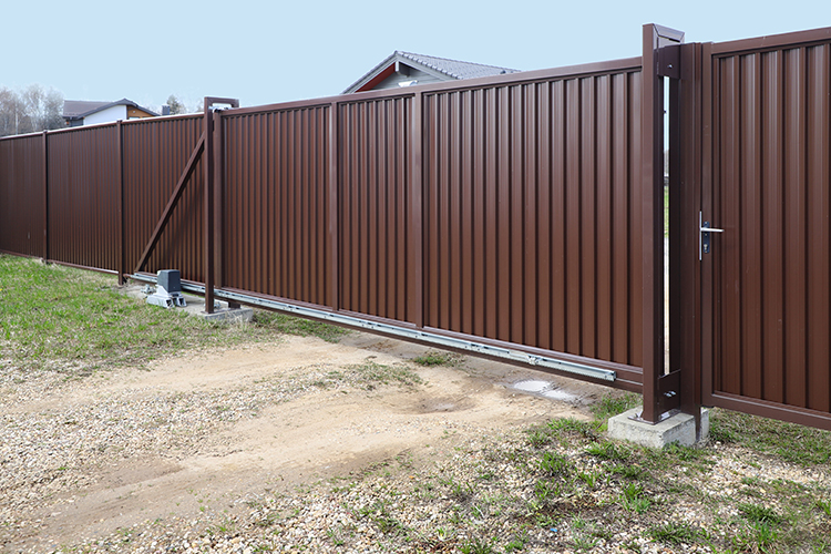 Калитка Estet 2000х1000мм 8017 коричневый Grand Line купить в Санкт-Петербурге