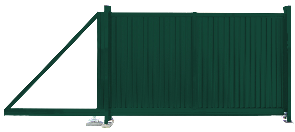 Ворота откатные Estet 2000х3500мм 6005 темно-зеленый Grand Line купить в Санкт-Петербурге