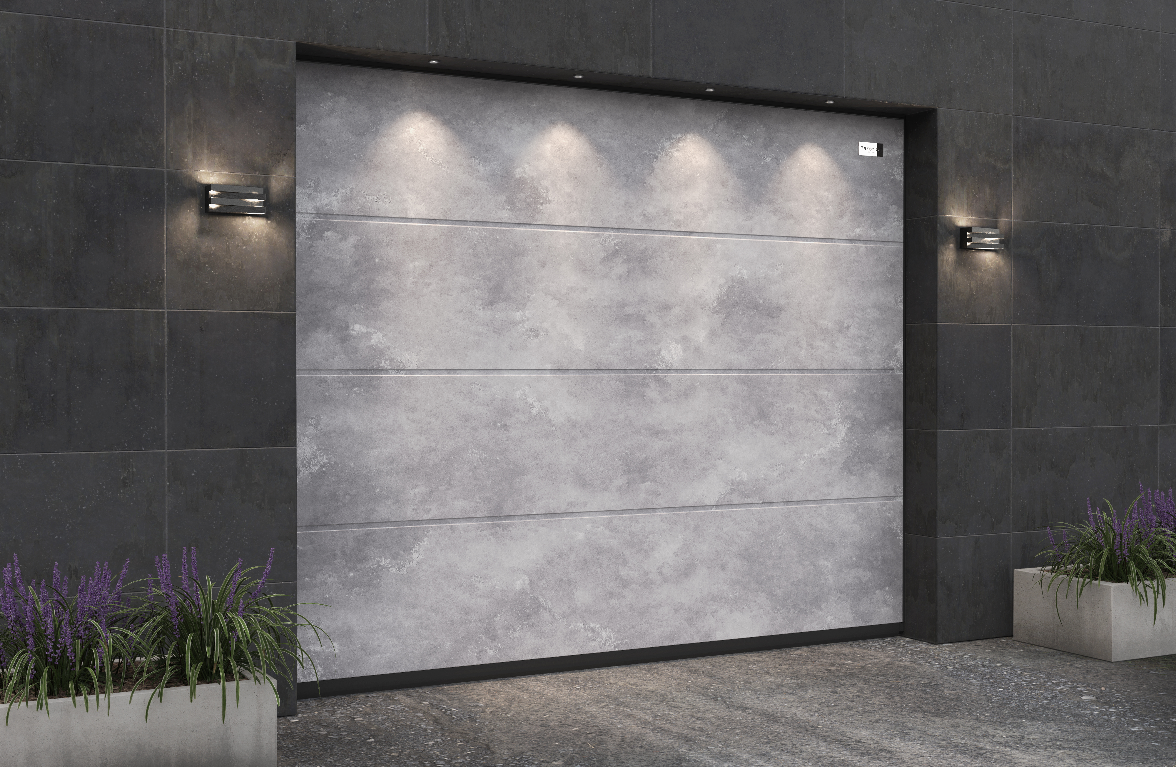 Ворота гаражные секционные Prestige Lux L-гофр smooth 3000х2250мм ALUTECH купить в Санкт-Петербурге