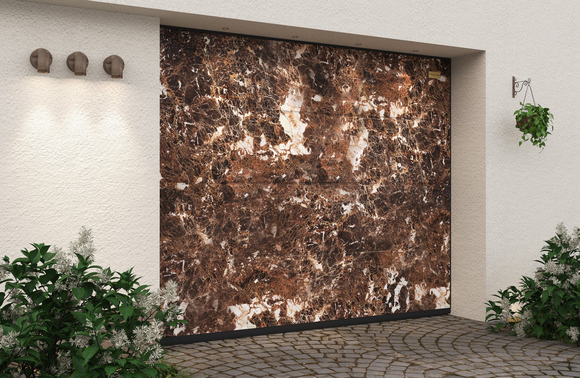 Ворота гаражные секционные Prestige Lux L-гофр smooth 4000х2500мм ALUTECH купить в Санкт-Петербурге