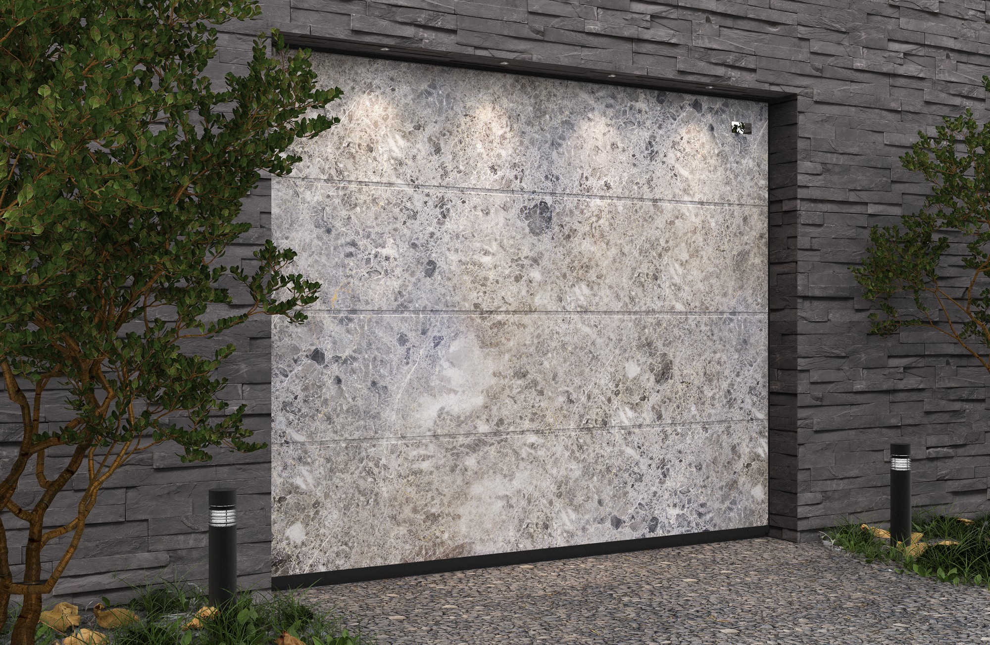 Ворота гаражные секционные Prestige Lux L-гофр smooth 3000х2250мм ALUTECH купить в Санкт-Петербурге