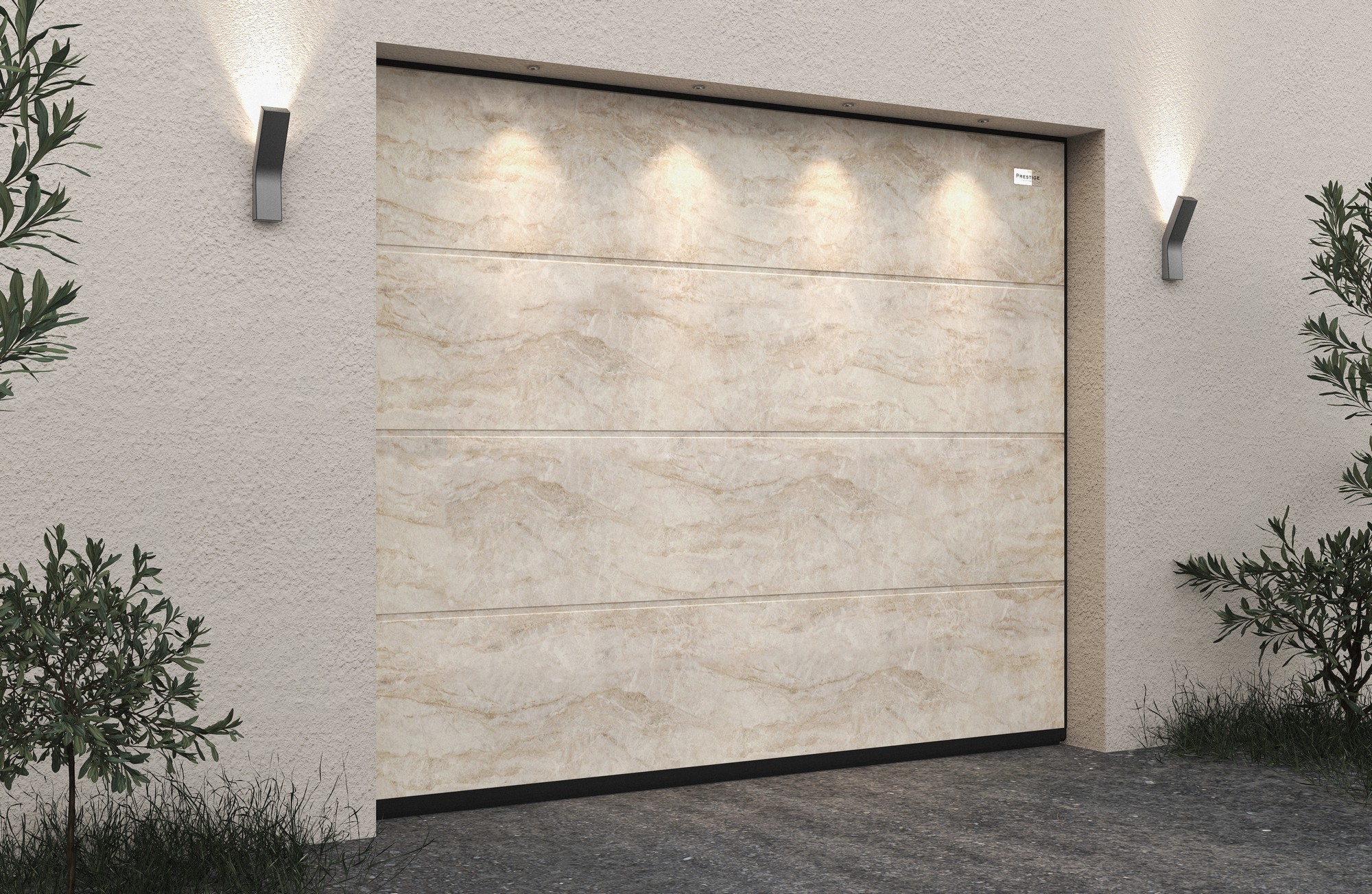 Ворота гаражные секционные Prestige Lux L-гофр smooth 3000х2500мм ALUTECH купить в Санкт-Петербурге