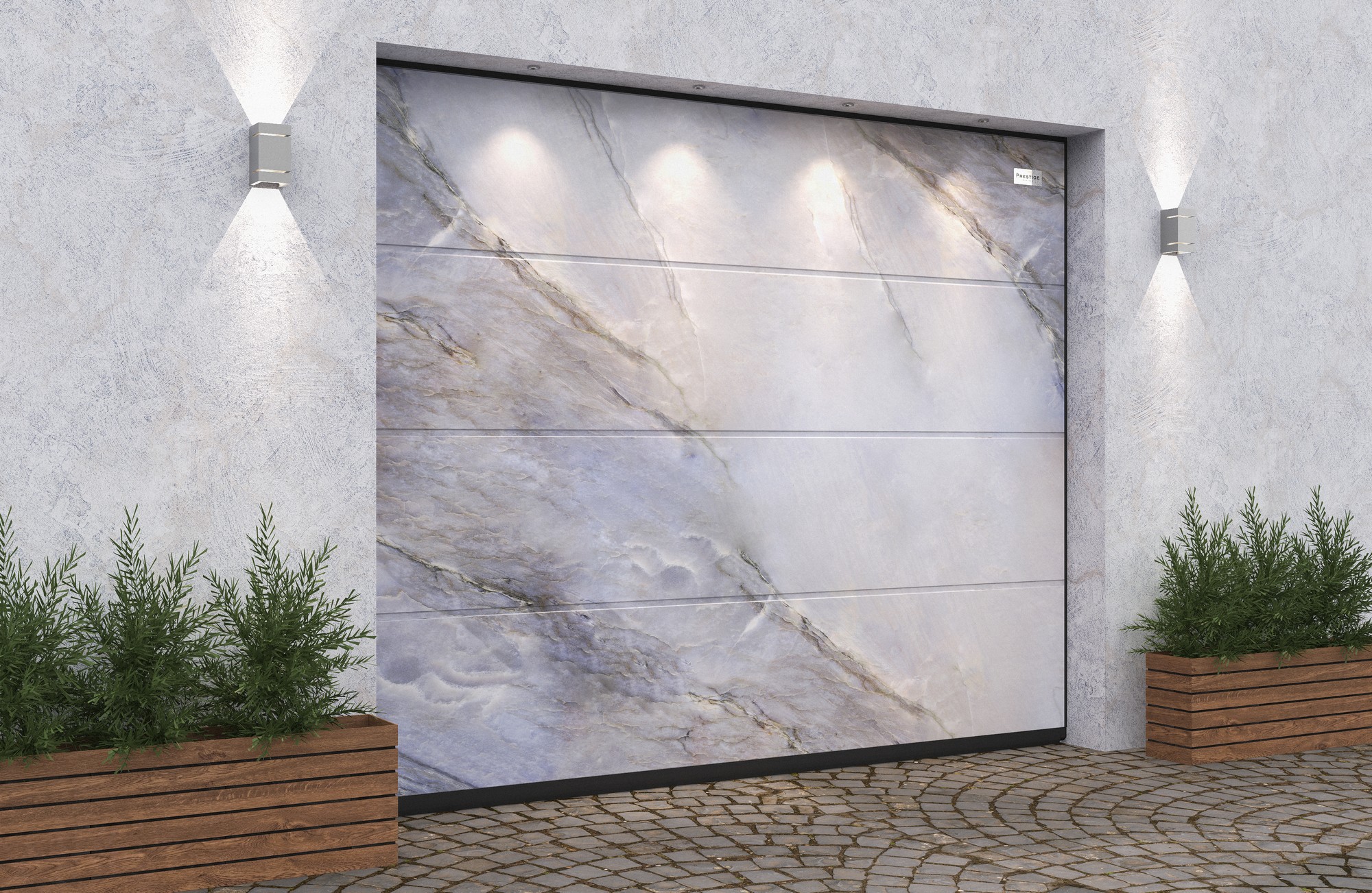 Ворота гаражные секционные Prestige Lux L-гофр smooth 4000х2250мм ALUTECH купить в Санкт-Петербурге