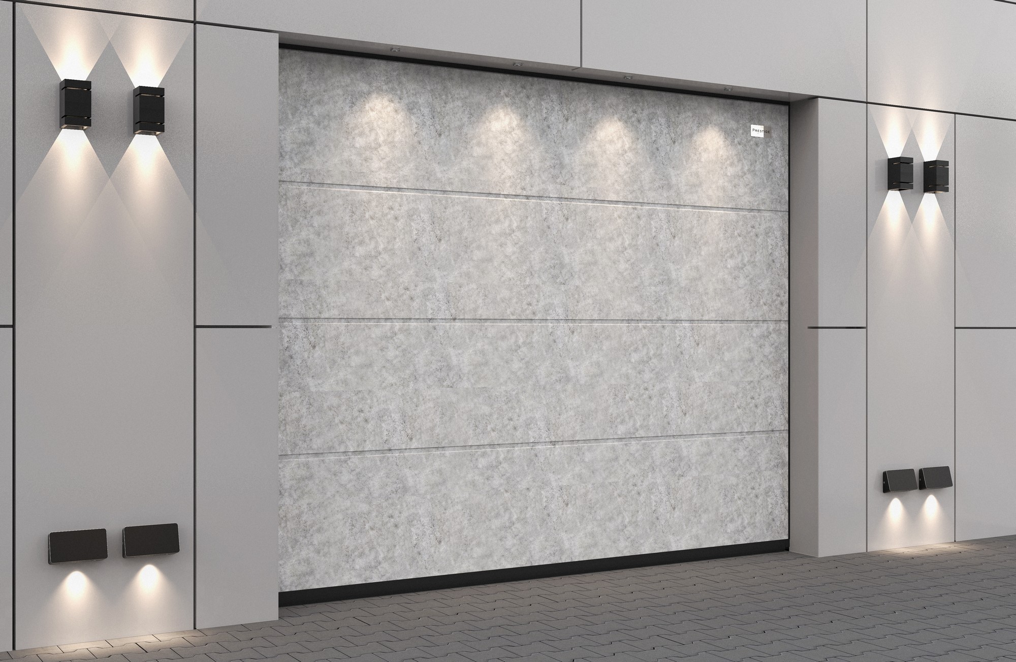 Ворота гаражные секционные Prestige Lux L-гофр smooth 3000х2500мм ALUTECH купить в Санкт-Петербурге