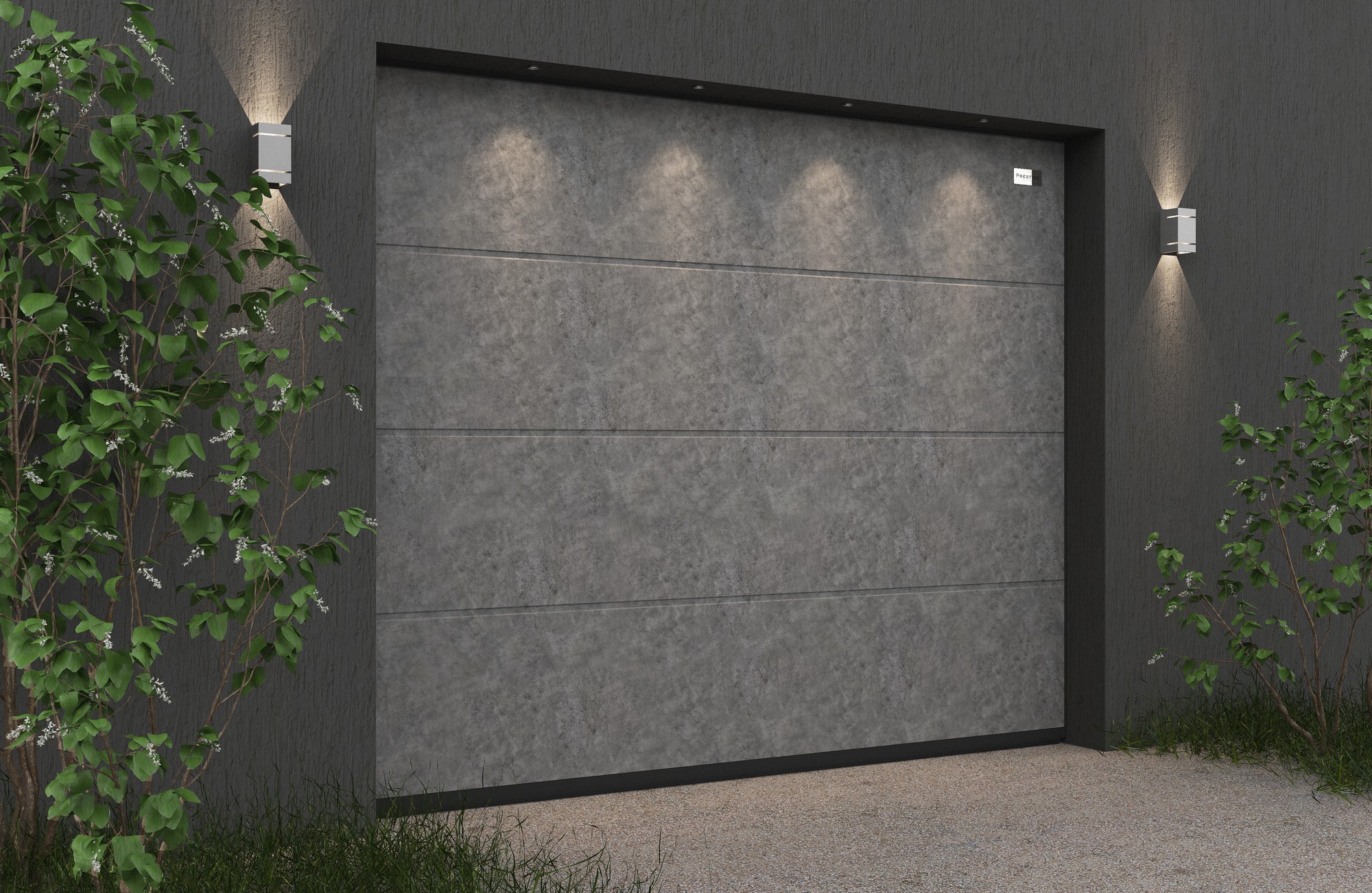 Ворота гаражные секционные Prestige Lux L-гофр smooth 4000х2250мм ALUTECH купить в Санкт-Петербурге