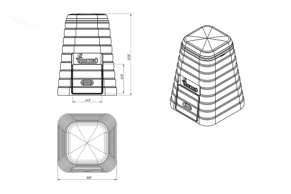 Компостер Rostok купить в Санкт-Петербурге