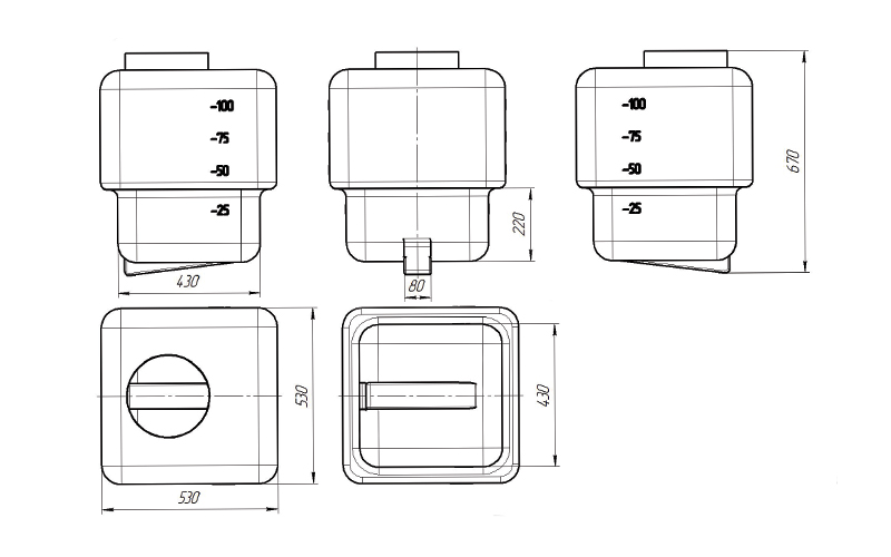 Бак промывной AGRO 120 купить в Санкт-Петербурге