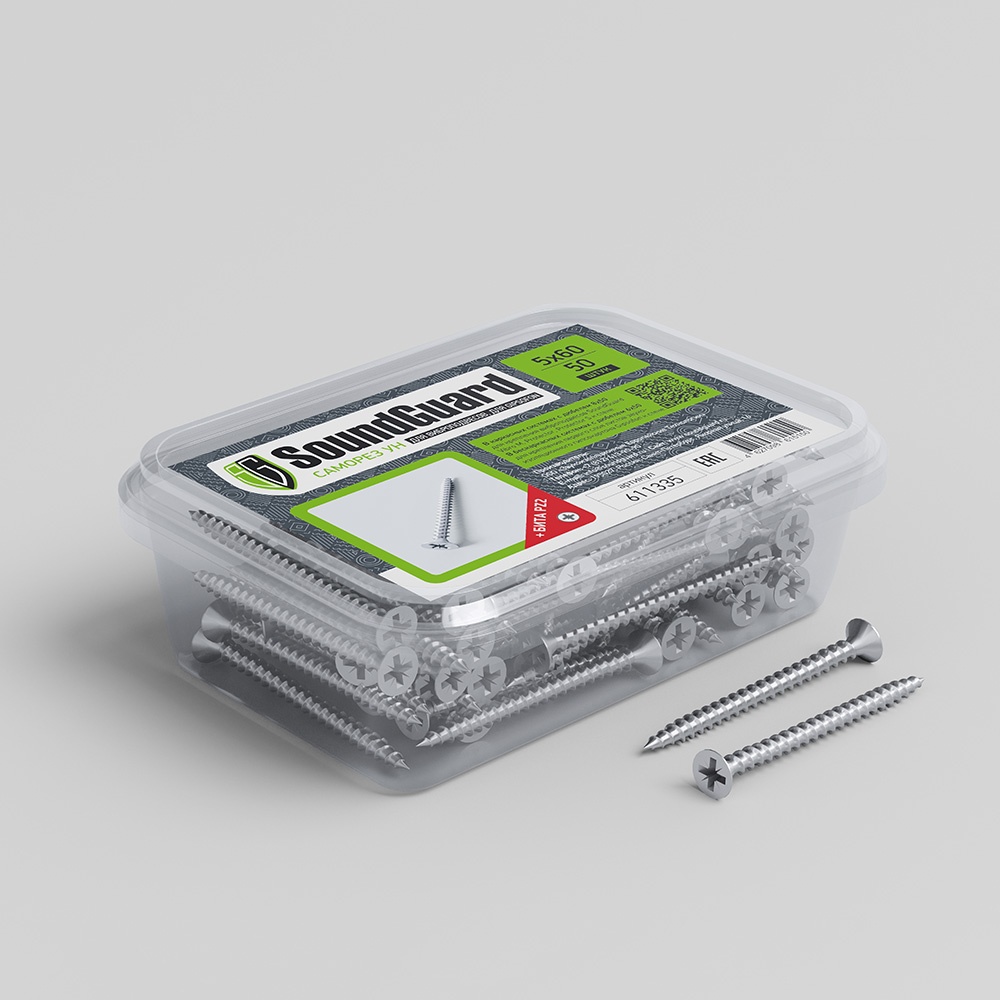 Саморезы SoundGuard УН 5х50мм 50шт/упак купить в Санкт-Петербурге