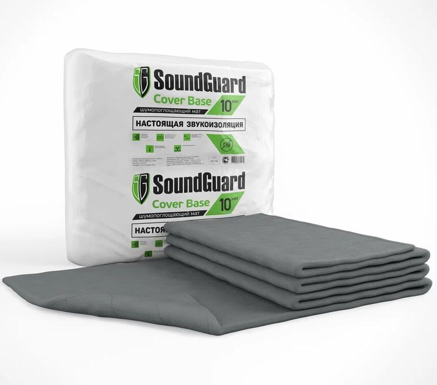 Мат SoundGuard Cover Base 5000х1500х10 мм (7.5 м2 в уп) купить в Санкт-Петербурге