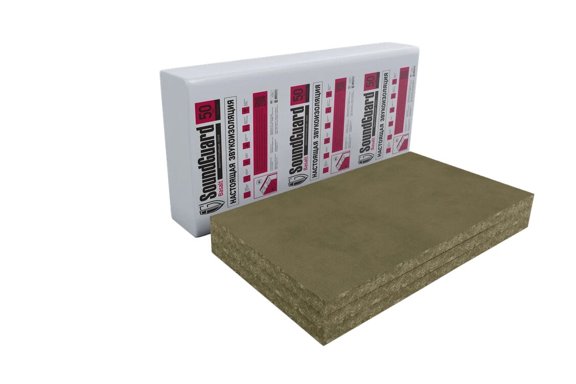 Плита звукопоглощающая SoundGuard Basalt 50, 1200*600 купить в Санкт-Петербурге